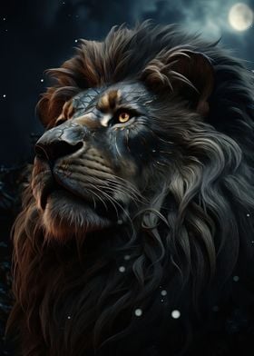 Majestic Lion Portrait