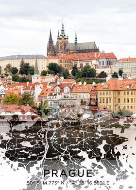 Prague City Map White