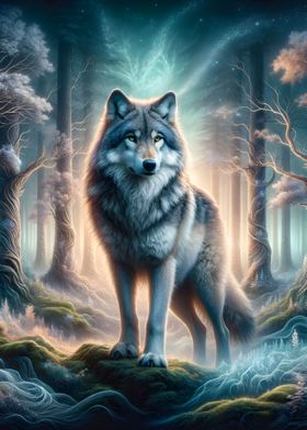 Mysterious Forest Wolf 