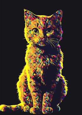 Cat pop art