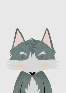 Cute Wolf Illustration