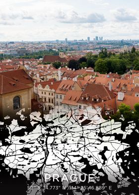 Prague City Map Dark