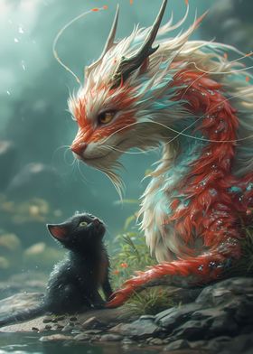 Fantasy Kitten Dragon Cat