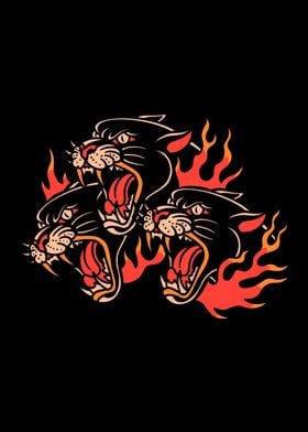 burning panthers tattoo