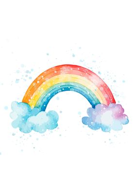 Watercolor rainbow