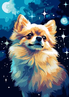 Pomeranian Dog Pixel Art