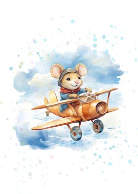 Mouse flying on a plane