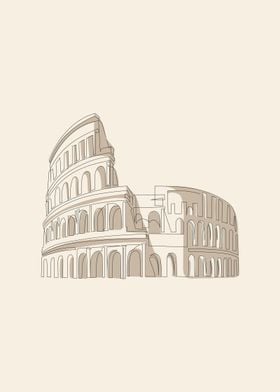 line art Colosseum 