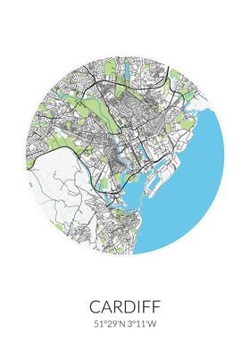 Cardiff Circle City Map