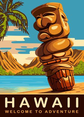 Hawaiian Tiki Statue