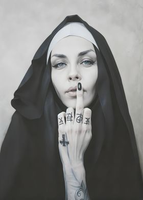 naughty nun finger gesture