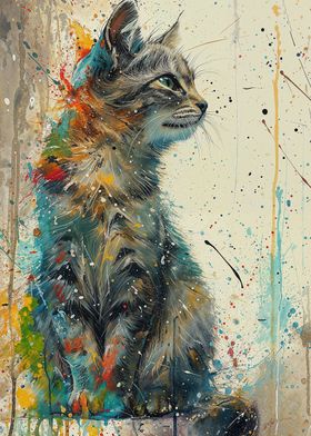 Colorburst Cat Whimsy