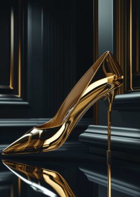 Dark Gold Lady Shoe