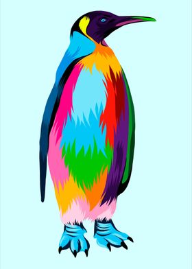watercolor penguin