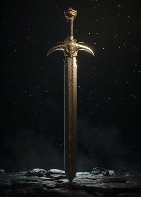 Dark Gold Warrior Sword