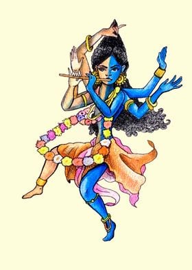 Art of Dancing Krishna