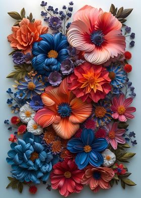 Paper Flowers Poster
