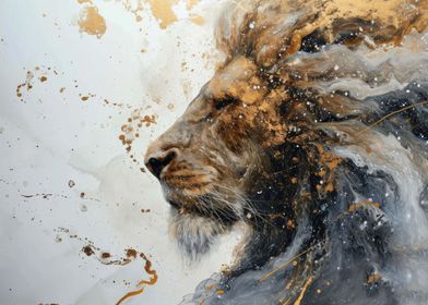 Abstract lion art design
