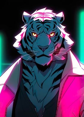 white tiger neon