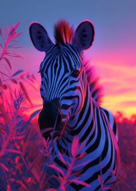 Zebra Aesthetic Sunset