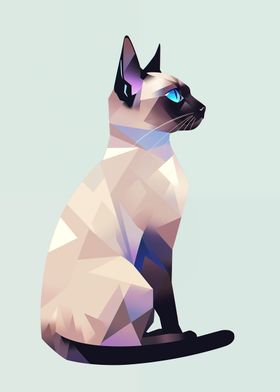 Geometric Siamese Cat 