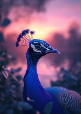 Peacock Aesthetic Sunset