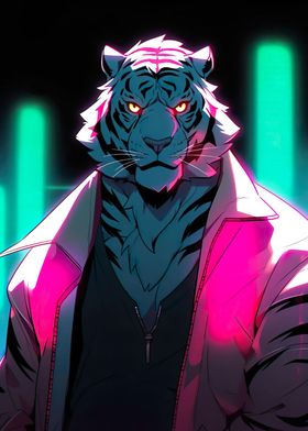 white tiger neon