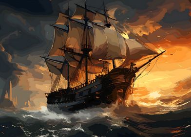 pirate ship wall