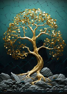 Abstract Bonsai Tree Art