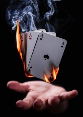 Burning Playing Cards