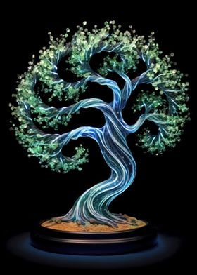 Abstract Bonsai Tree Art 