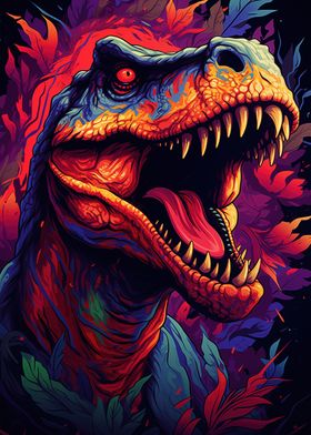 Angry T Rex Poster