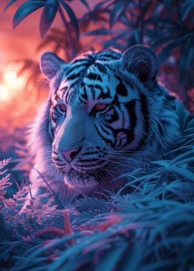 Tiger Aesthetic Sunset