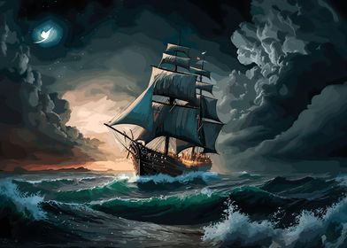 pirate ship wall