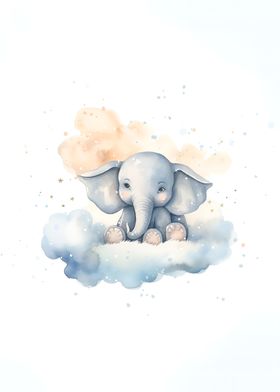 Elephant on a cloud