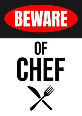 BEWARE CHEF FORK KNIFE