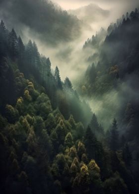 Misty Mountainside