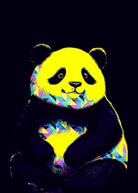 Panda pop art 