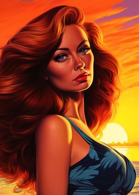 Summer Redhead Woman