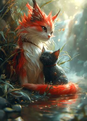 Fantasy Cat Dragon Kitten