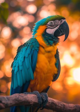 Parrot Sunset Animal
