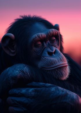 Chimpanze Aesthetic Sunset