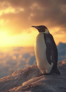 Penguin Sunset Animal