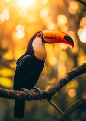 Sunset Toucan Bird