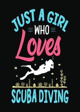girl loves scuba diving 