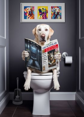 Labrador on the Toilet