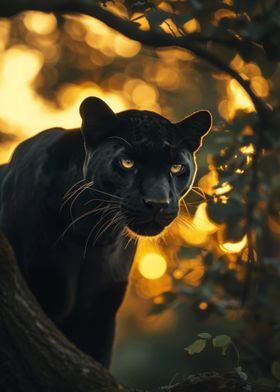 Panther Sunset Animal