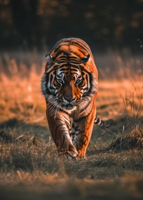 Tiger Wild Sunset Animal