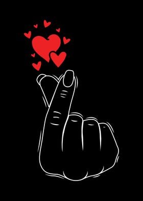 Love Korean Finger Heart