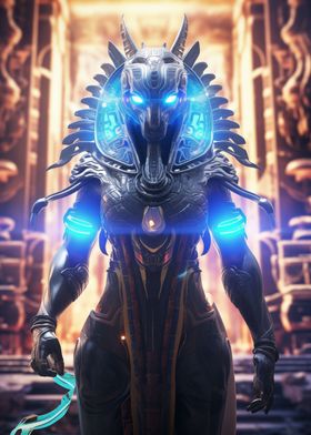 Futuristic Anubis Old God